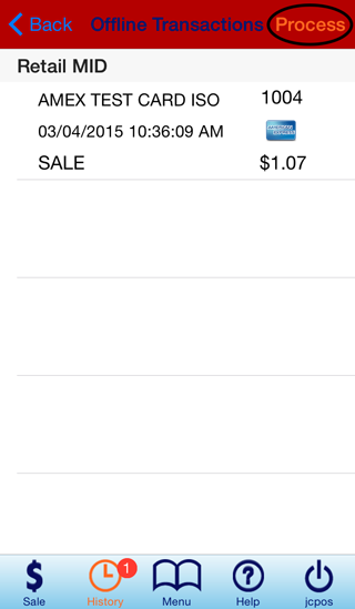 Manually Process Offline Transactions