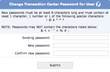 Change your Password