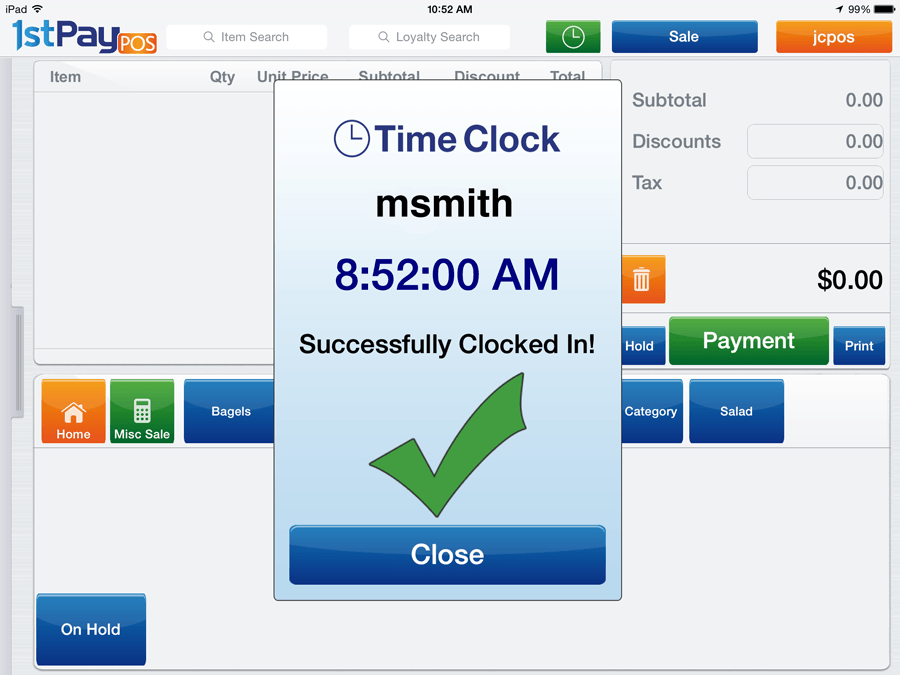 Clock In From App
