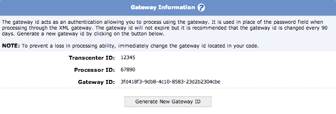 Gateway Information
