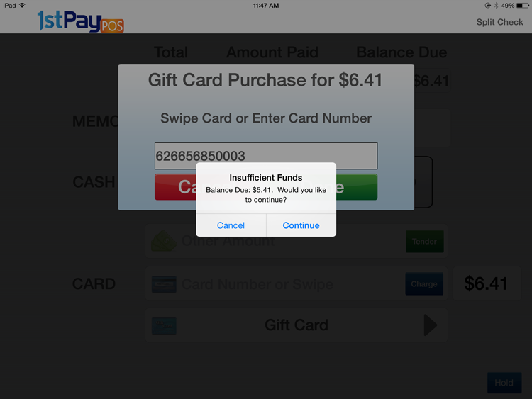 Pay With Gift Card
