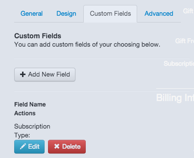 Edit Custom Fields