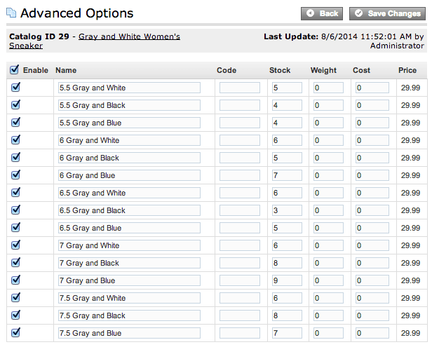 Manage Stock of Multiple Item Options