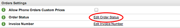 Edit Order Status' Name in Store Settings
