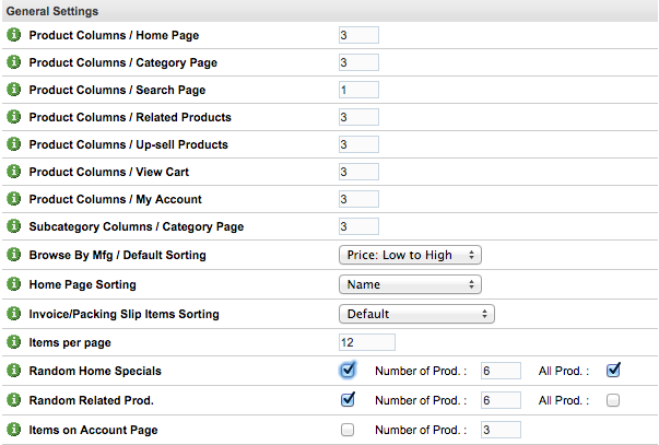 Store General Settings