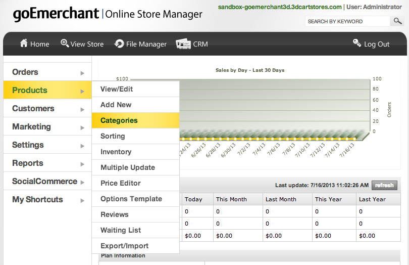 Store Manager Navigation