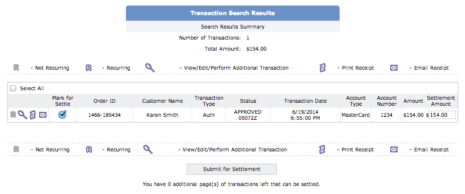 Submit a Credit Card Batch